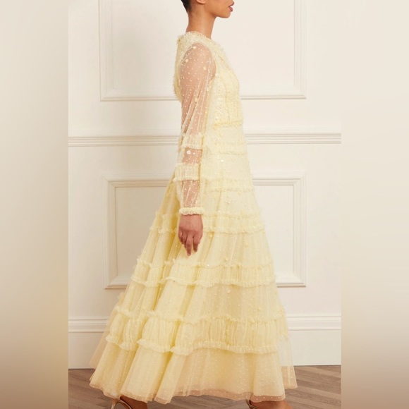 NEEDLE AND THREAD VIOLET SHIMMER ANKLE GOWN - Picture 11 of 12